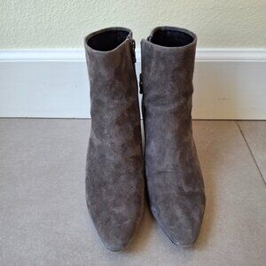 Donald J Pliner Grey Suede Pointed-Toe Ankle Boots - Size 6.5